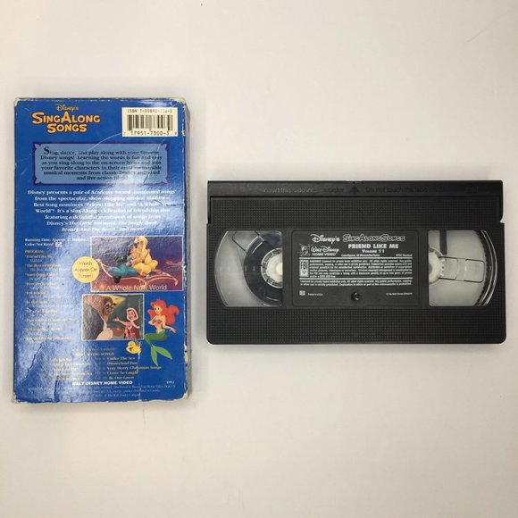 Vintage Set 6 Disney's Sing Along Songs VHS Be Guest Fun Music Bare Necessities - Picture 12 of 15